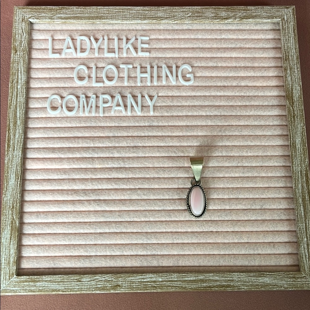 Sterling Silver Pink Conch Pendant